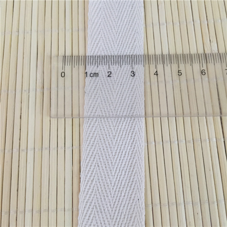 High quality cotton yarn edging strip marching with piping webbing leggings with edging cloth strip cotton garment herringbone pattern