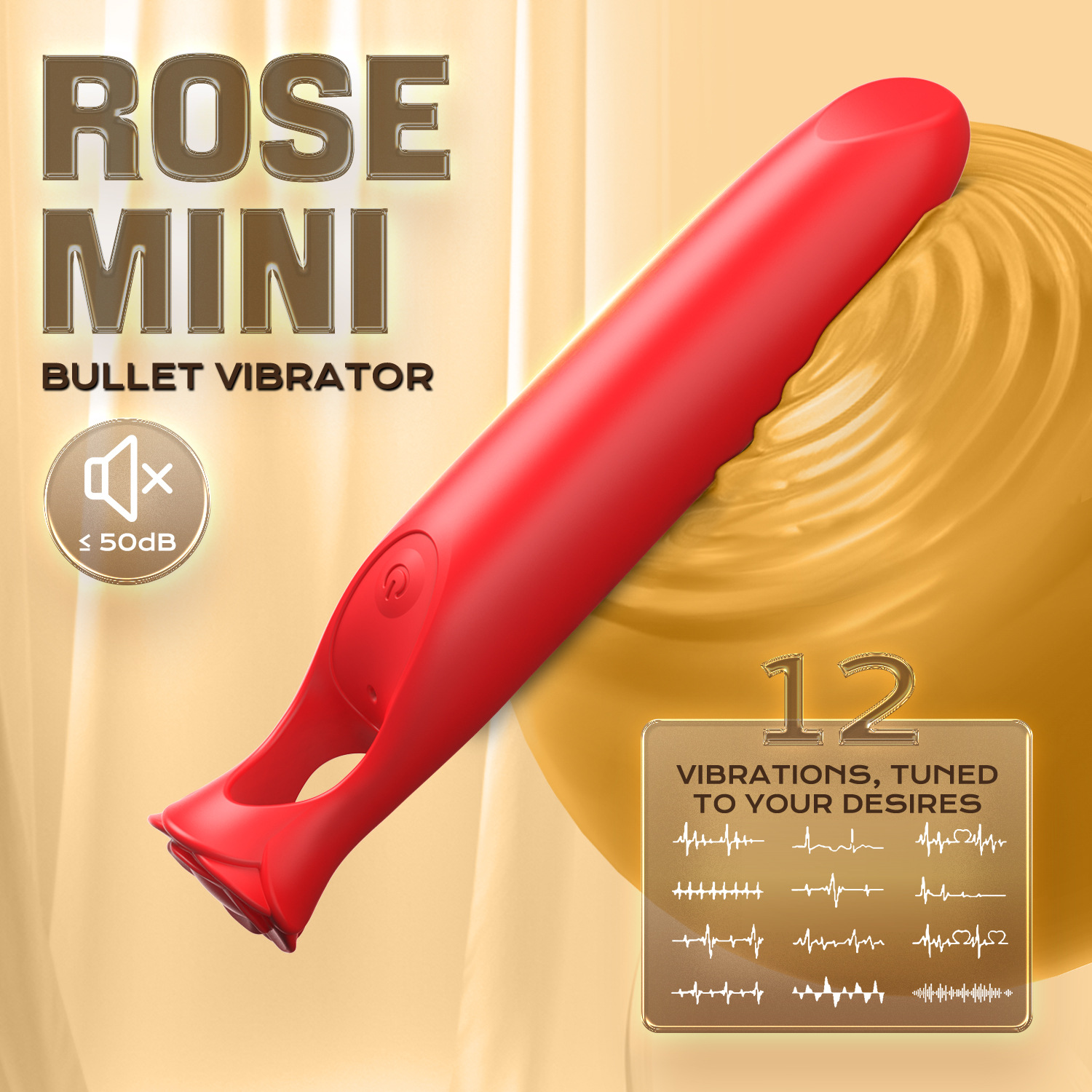 Rose Lipstick Bullet  Silicone Rechargeable  Masturbator Adult Sex Toy Female Manufacturer Cross-Border