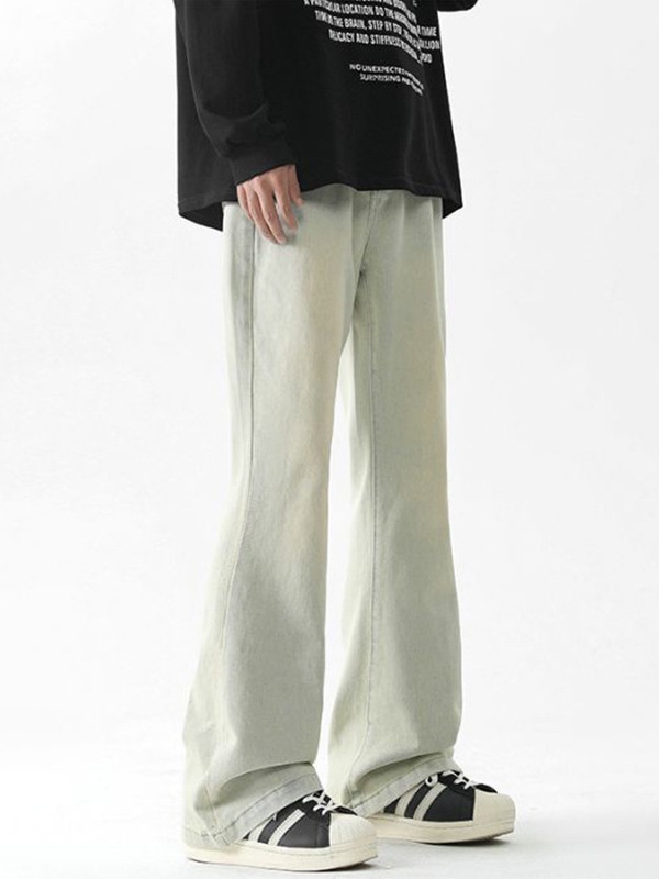 Mingge | Spring/Summer 2025 New Micro-La Jeans Men's American High Street Tide Brand Plagian Handsome Casual All-Match Pants