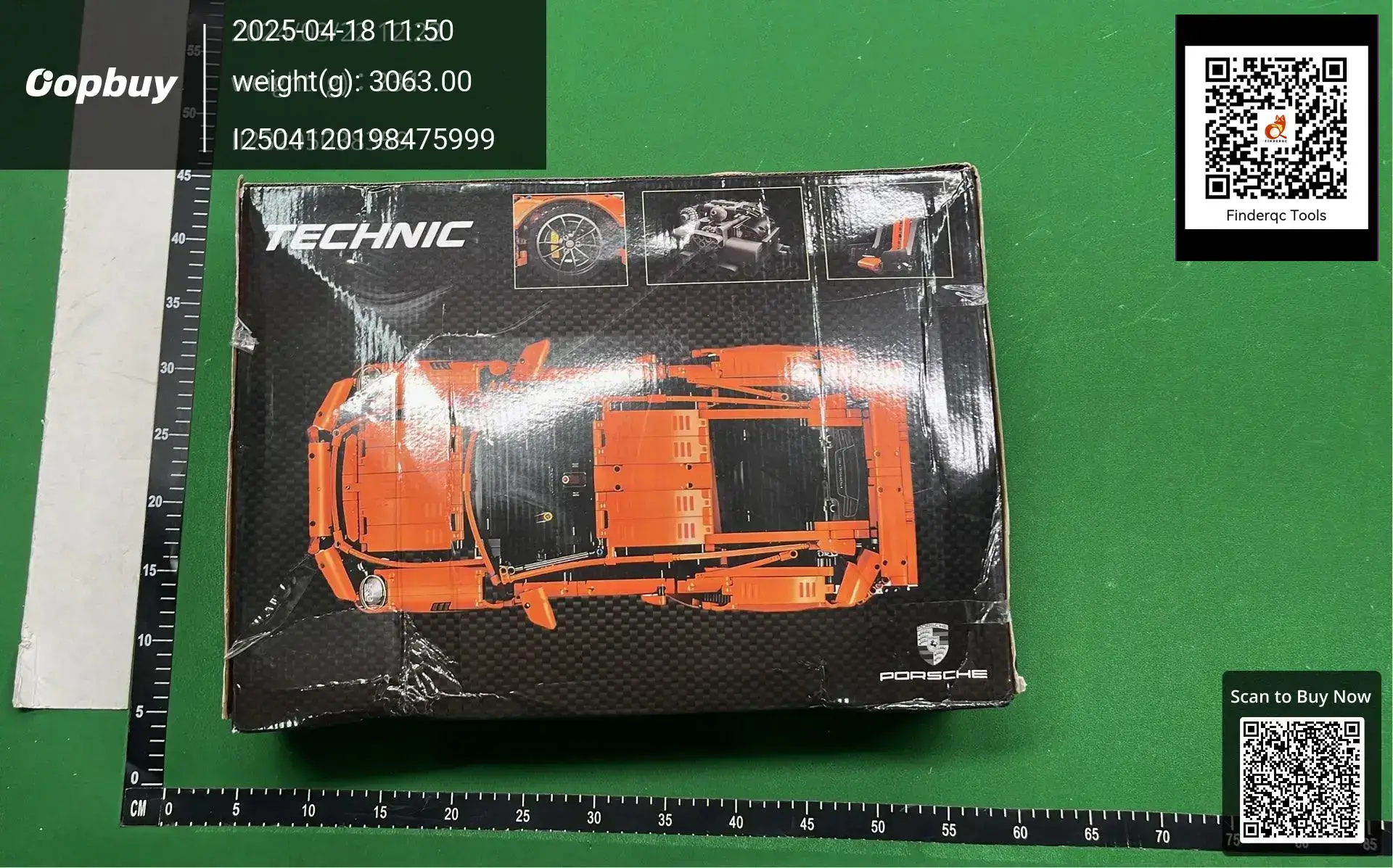 Cross-Border Compatible Lego Orange Porsche Gt3Rs Mechanical Set Assembled Racing Running Building Block Model Boy Toy