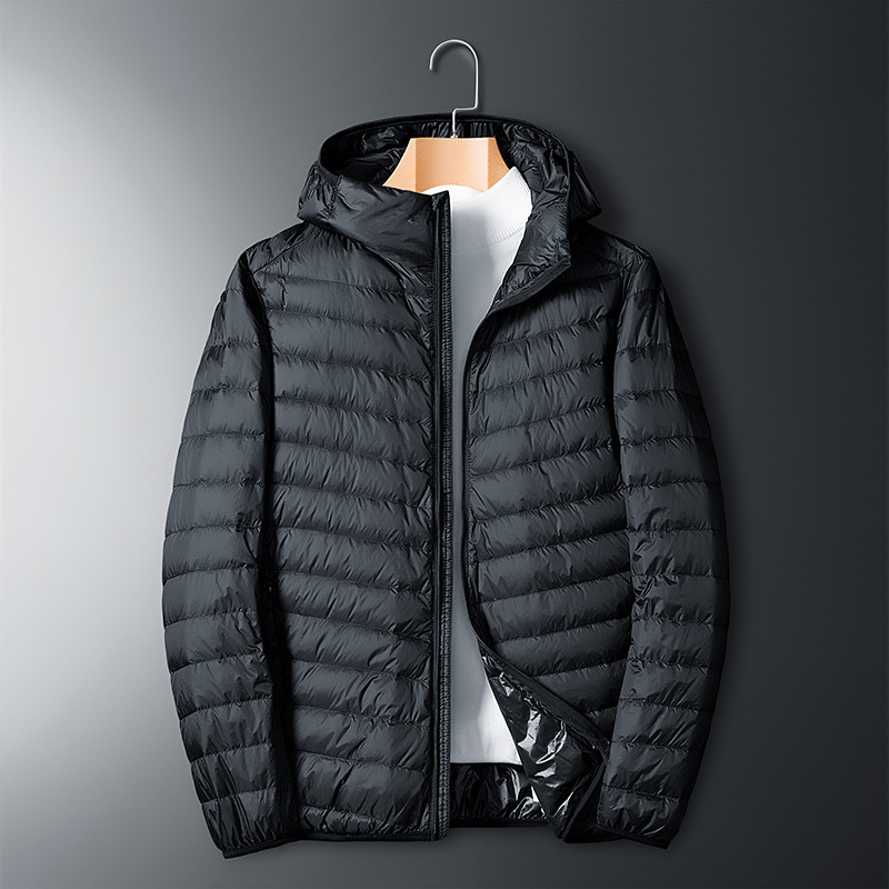 2023 new autumn and winter lightweight down jacket men's high-end short 50 white duck down plus size fashion warm jacket
