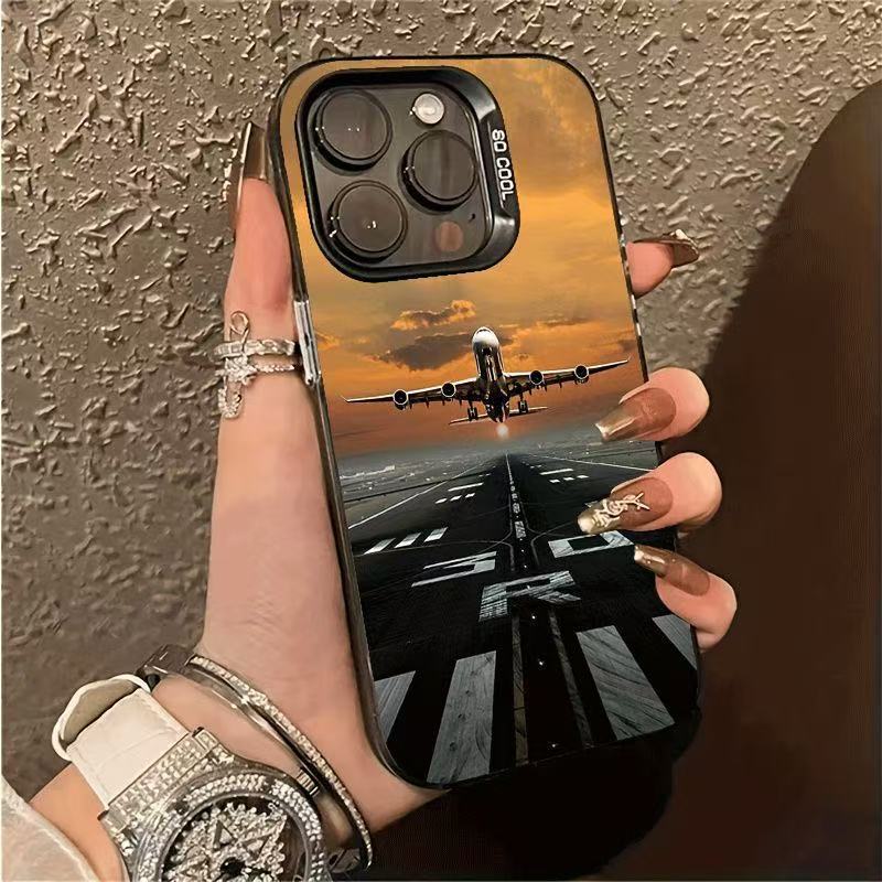 The Aircraft Take-Off Case Is Suitable for Apple 17 Promax Mobile Phone Case iPhone 16/15/14 Plus Vitality Case 13 Hard 12