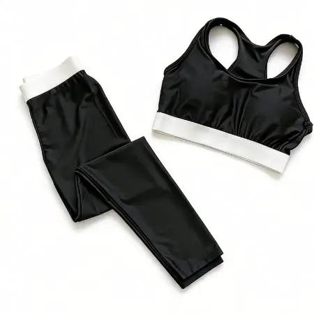 Front Print with Two Horizontal Lines and Arc Design, Four-Color Swimsuit Set 55020746