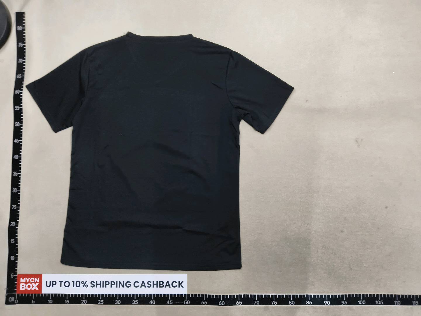 Men's Black V-Neck T-Shirt QC