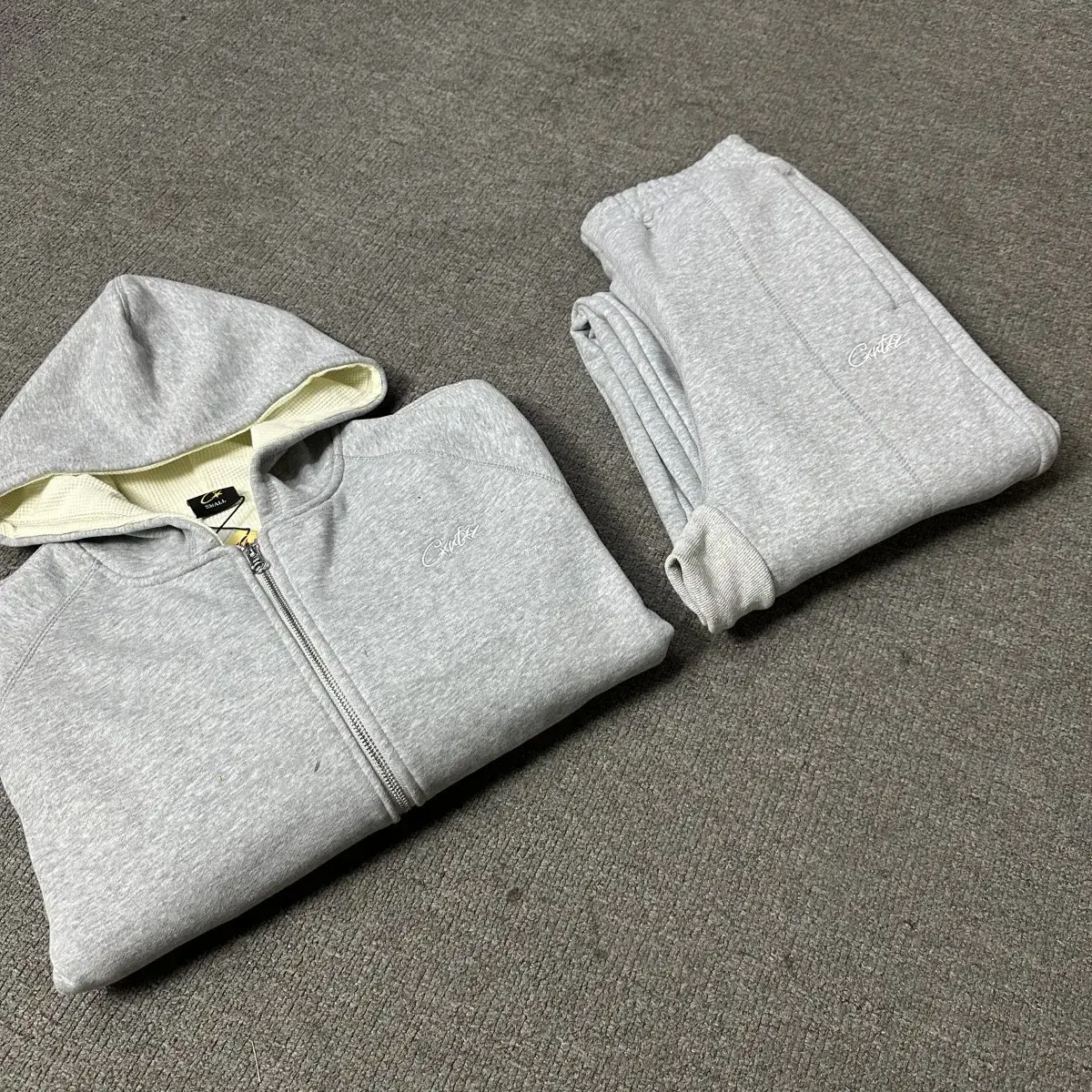 Cross-Border Corteiz Simple Embroidered Letter High Street Fashion Loose Cardigan Hooded Sweatshirt Casual Pants Set Trendy