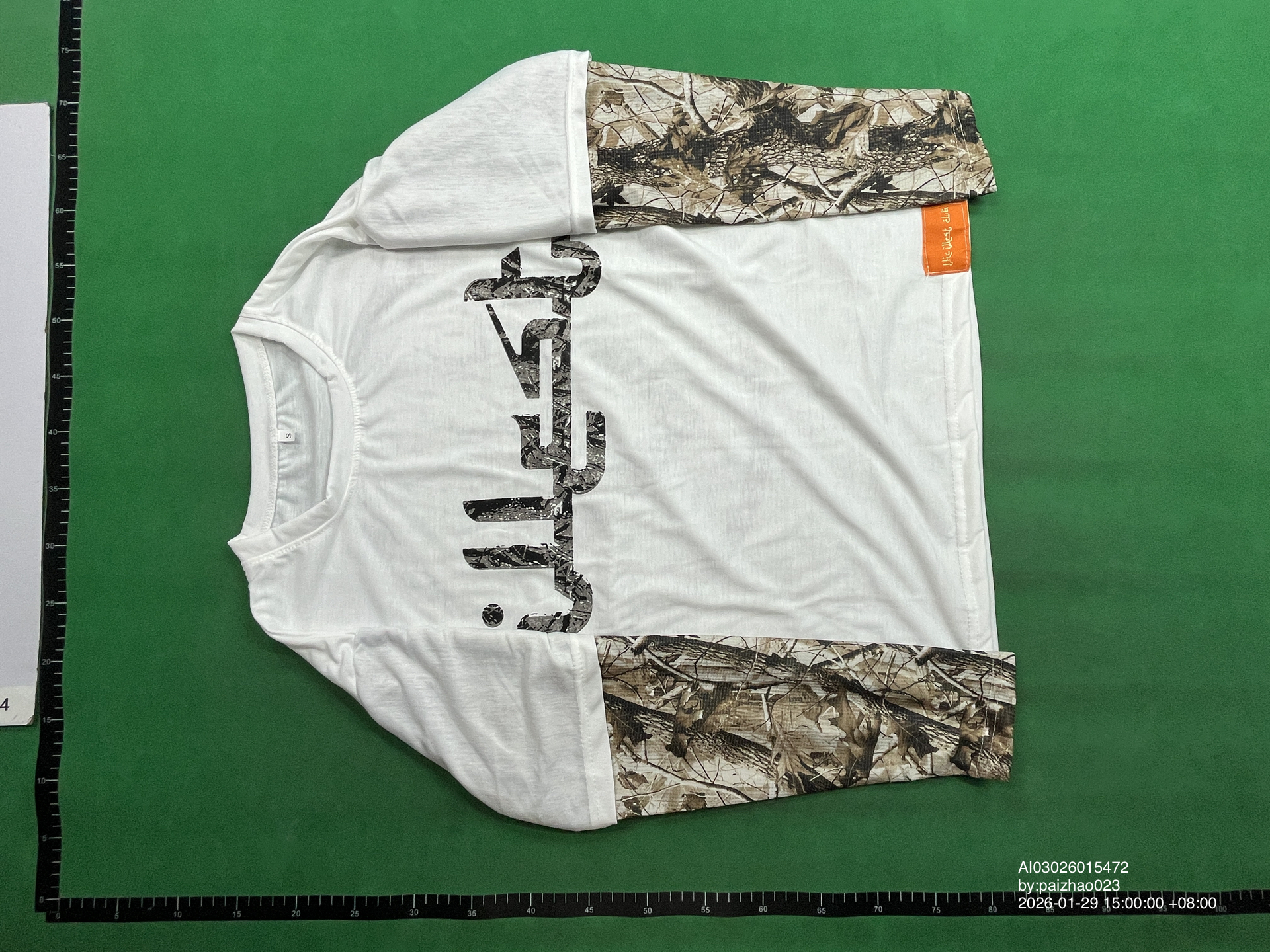 Cross-border AliExpress American Y2k Street Fashion Camouflage Printing Stitching Shirt T-shirt Men's Long Sleeve Loose Sweatshirt QC