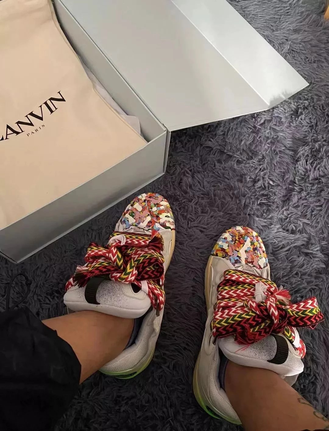 配专柜包装LANVIN x Gallery Department浪凡涂鸦板鞋面包鞋V: