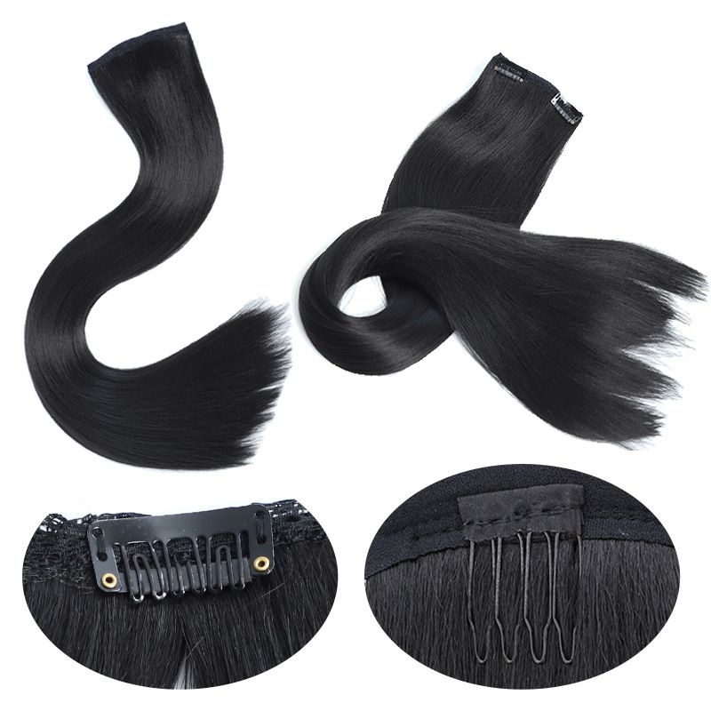 Hanfu wig piece ancient style fork corn beard hair row one piece straight pad hair ancient costume hair bag modeling makeup Velcro