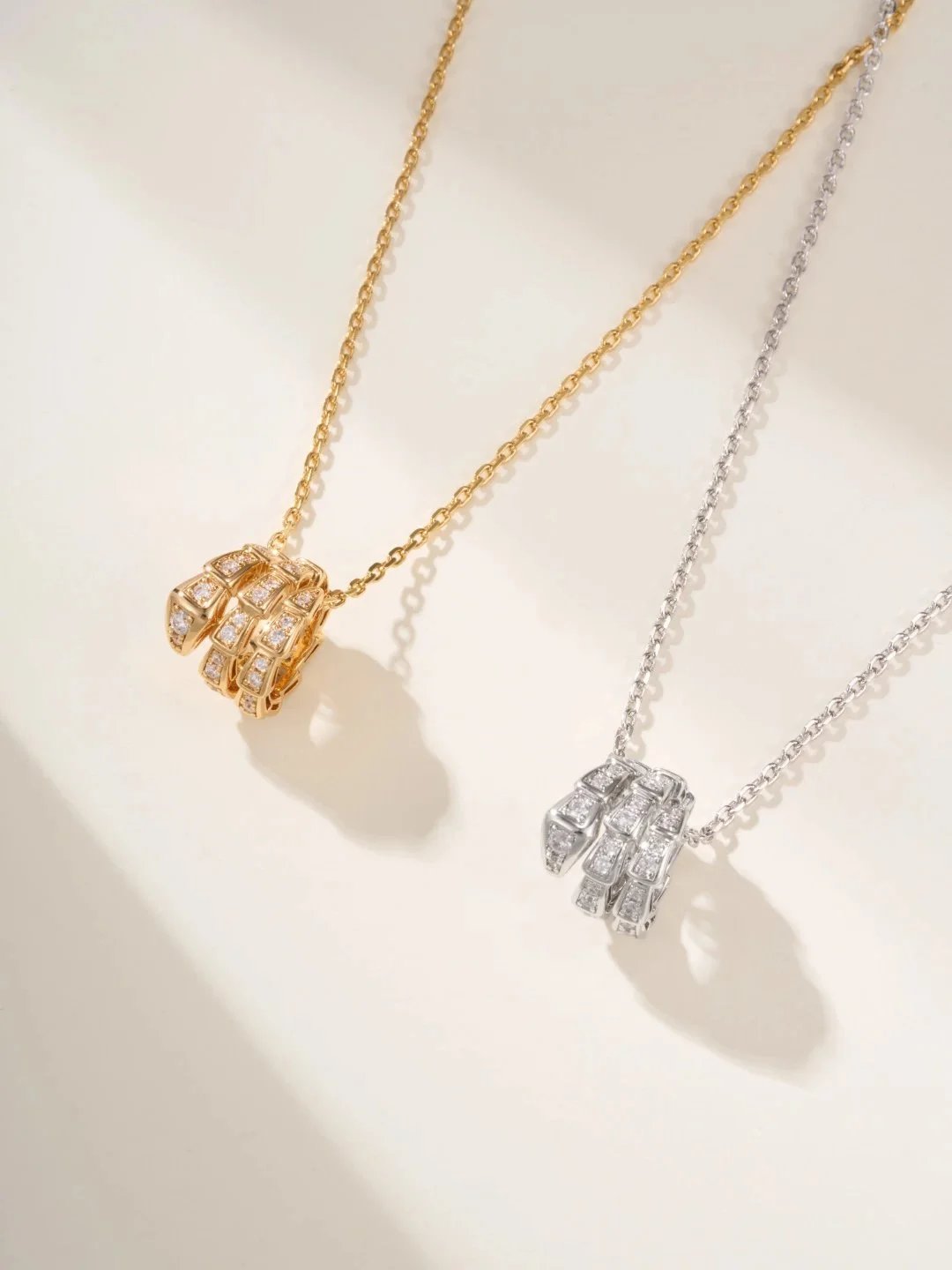 XXX-BGL Spirit Snake Full-Diamond Snakebone Necklace -3795