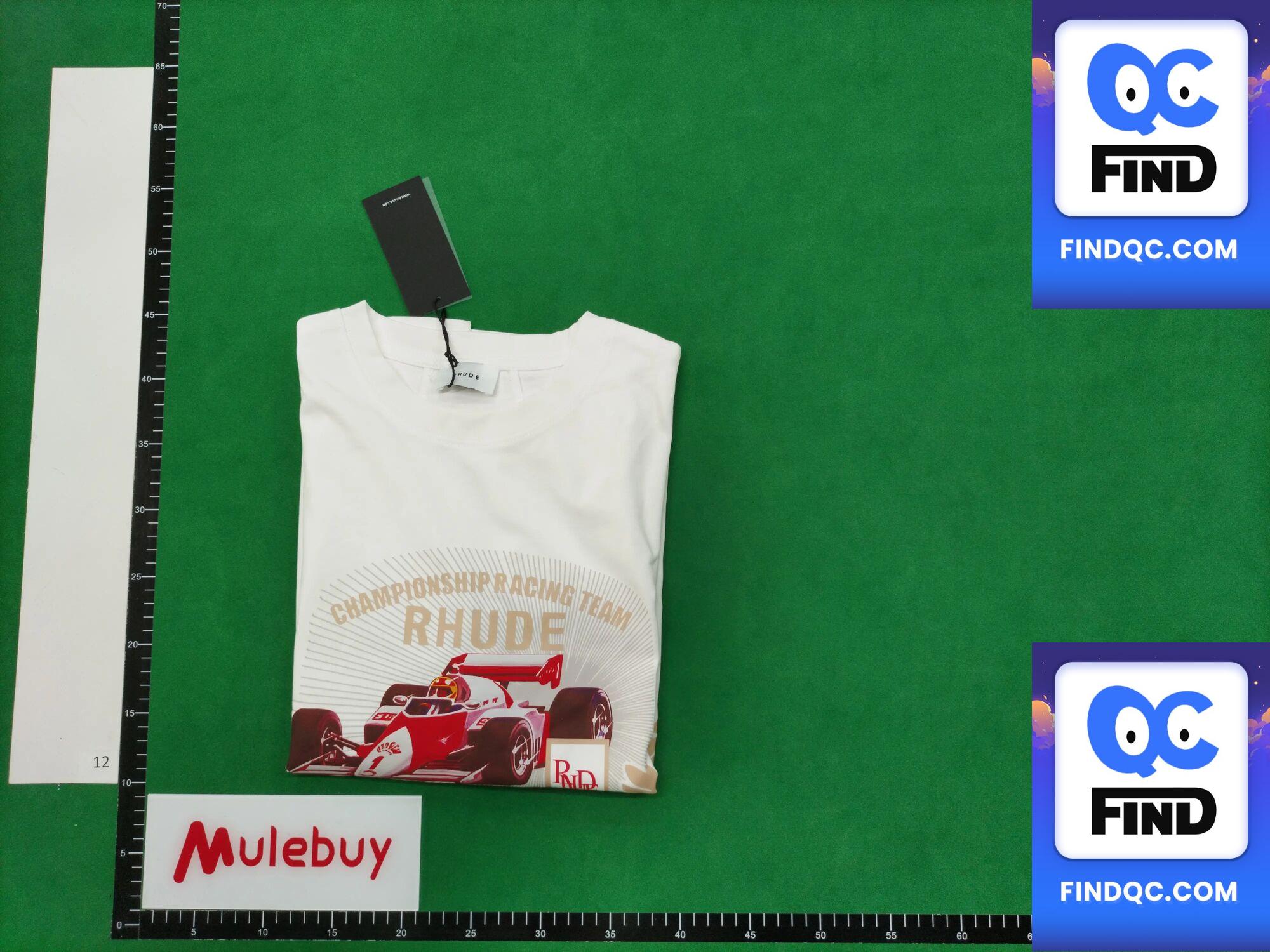 Rhude Export Fashion High Street Niche style Trendy Same Style for Men and Women Summer Print pure cotton Loose Round Neck Short Sleeves T-Shirt QC