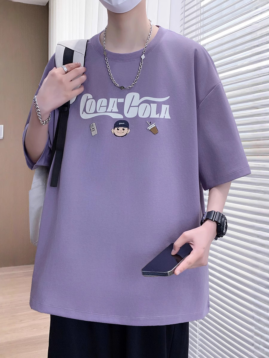 Cotton Short-sleeved T-shirt Boys 12-15 Years Old Teenager Students 13 Handsome Half-sleeved 14 Big Children Summer T-shirt Top
