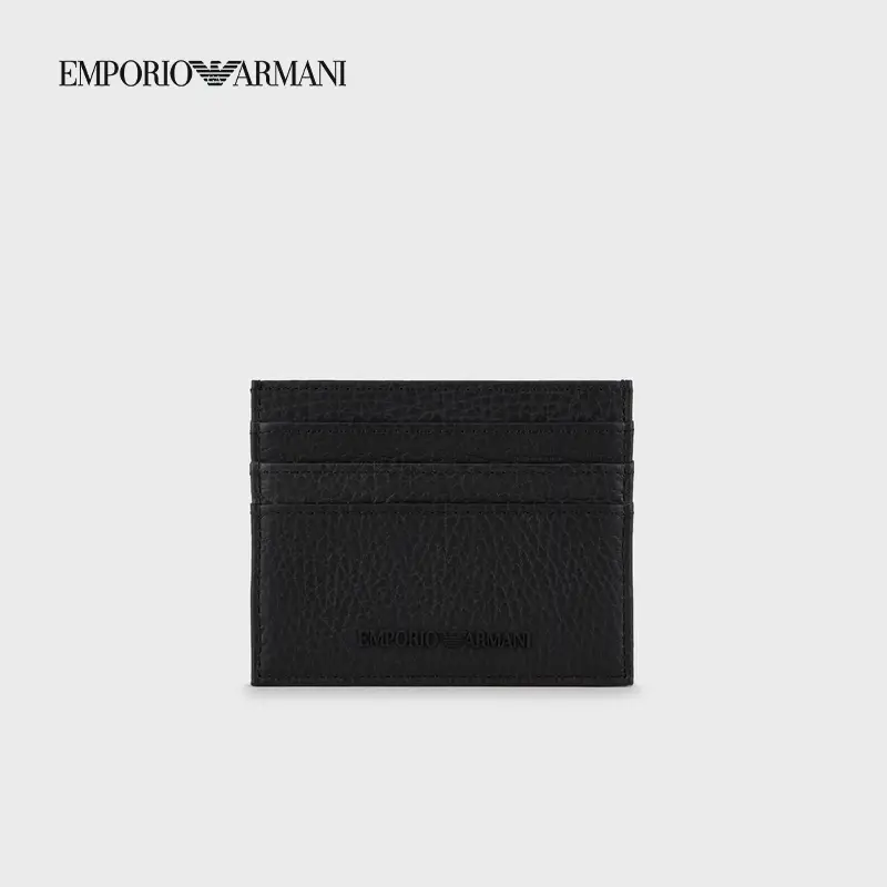Emporio Armani/Armani 2025 Summer New arrival Men Cow Leather Multi-Card Slot Hand Card Holder