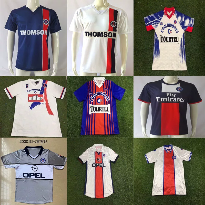 Paris Retro Football Jersey, 91-92 Classic Old Style Jersey No. 10 Ronaldinho 91-96 Fan Version Foto QC de TAOBAO na Qualit.ly