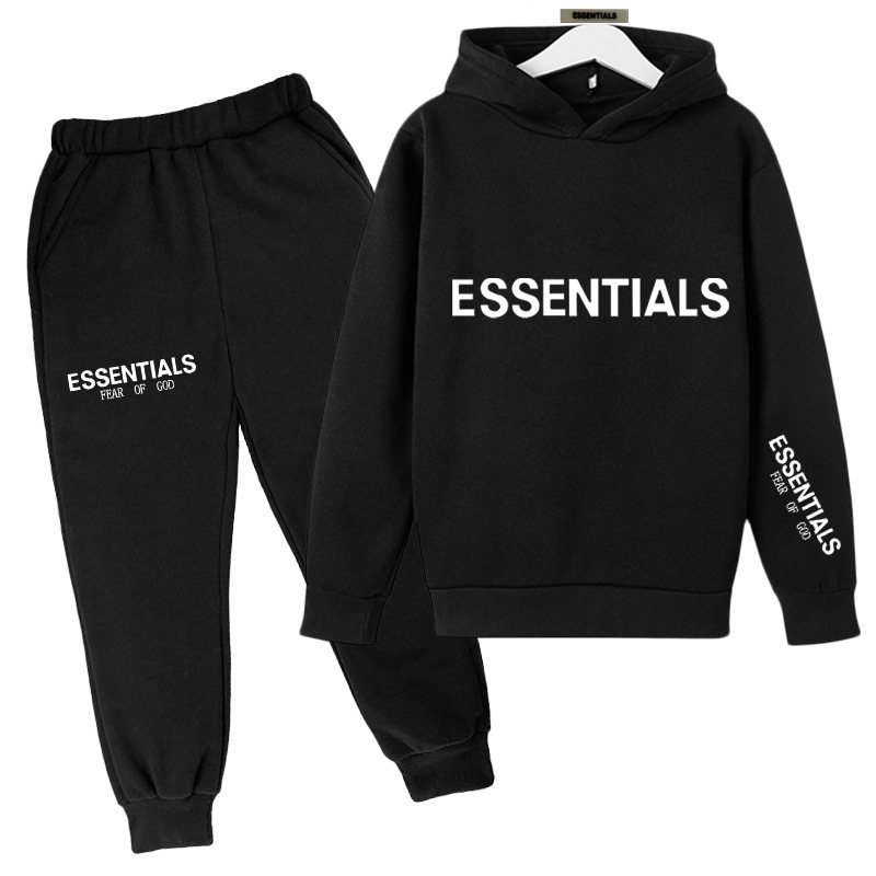 Fear of God Multi-Line Essentials New Kidsren's Suit with Logo on the Chest Hot Stamping Kidsren's Hoodie t