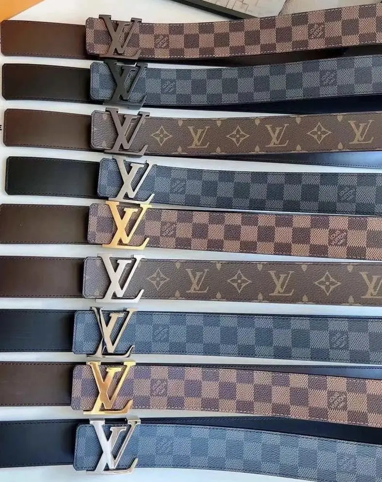 Belt Men's Belt Smooth Buckle Letter Belt