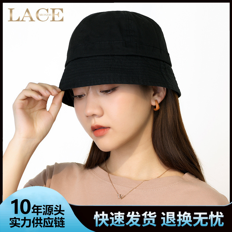 Japanese Style Street Fashionable Washed Cotton Hip-Hop Casual Basin Hat Spring and Summer Couple Sunscreen Foldable Short-eaves Dome Fisherman Hat