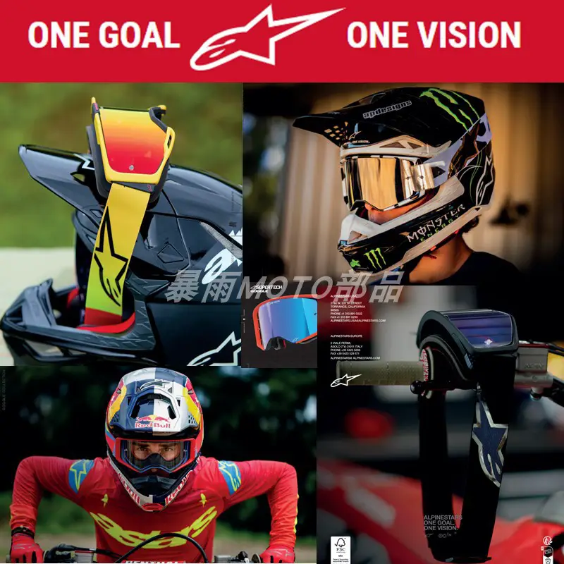 A-Star Alpinestarts Off-Road Trail Endurance Race Goggles Rally Goggles Windproof and Anti-Fog Goggles