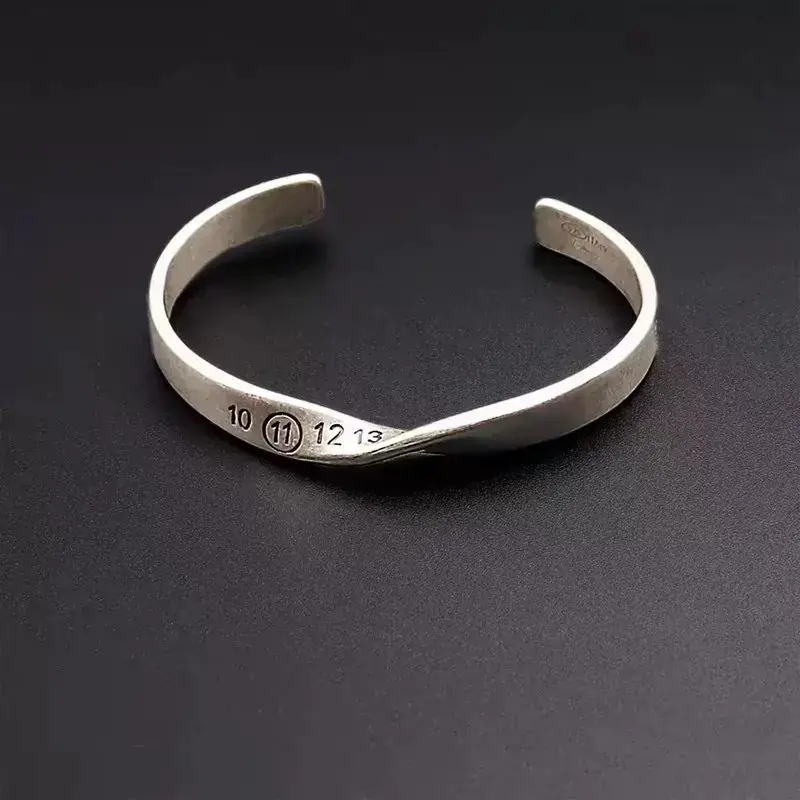 Maison Margiela 22SS Digital Twisted Bracelet Silver