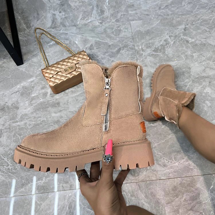 Cross-border new snow boots plus velvet warm boots cotton shoes martin boots large size women's shoes