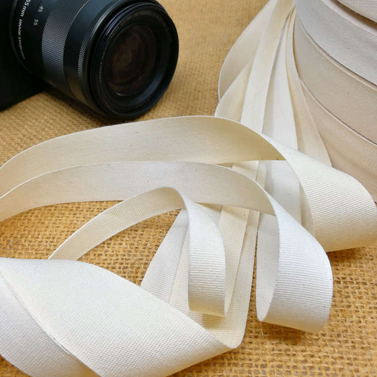Cotton Collar Label Belt Trademark Belt Clothing Washable Marks Printable and Printing Pure Cotton Herringbone Twill Plain Wrapping Edge Belt