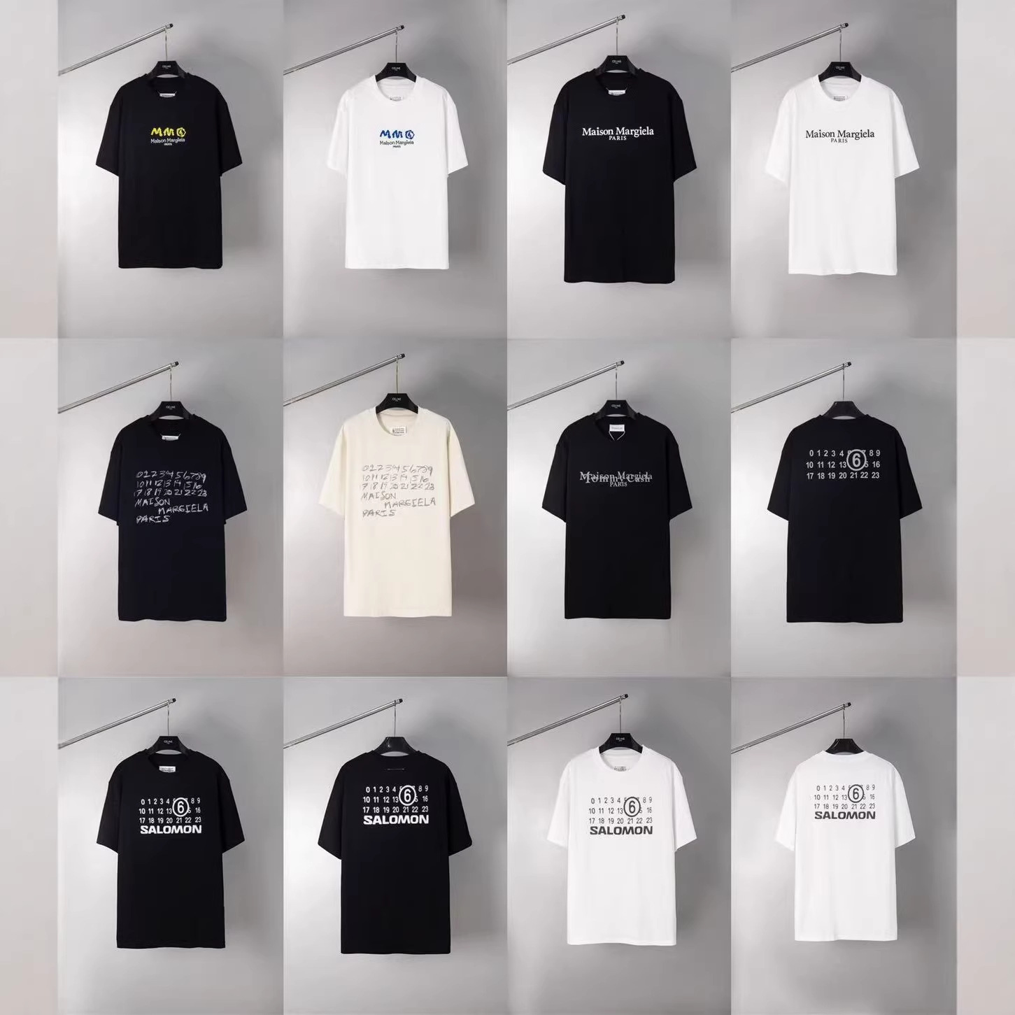 Cross-Border Trendy Brand Maison Margiela Mm6 Digital Kitten Calendar 520 Double Yarn Unisex Short-Sleeve T-Shirt