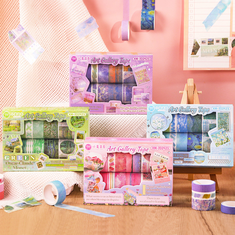 Wheat Culture Art Gallery Adhesive Tape Series Advanced Feeling Hand Account Set Box Children's Stationery Accompanying Gift Birthday Gift