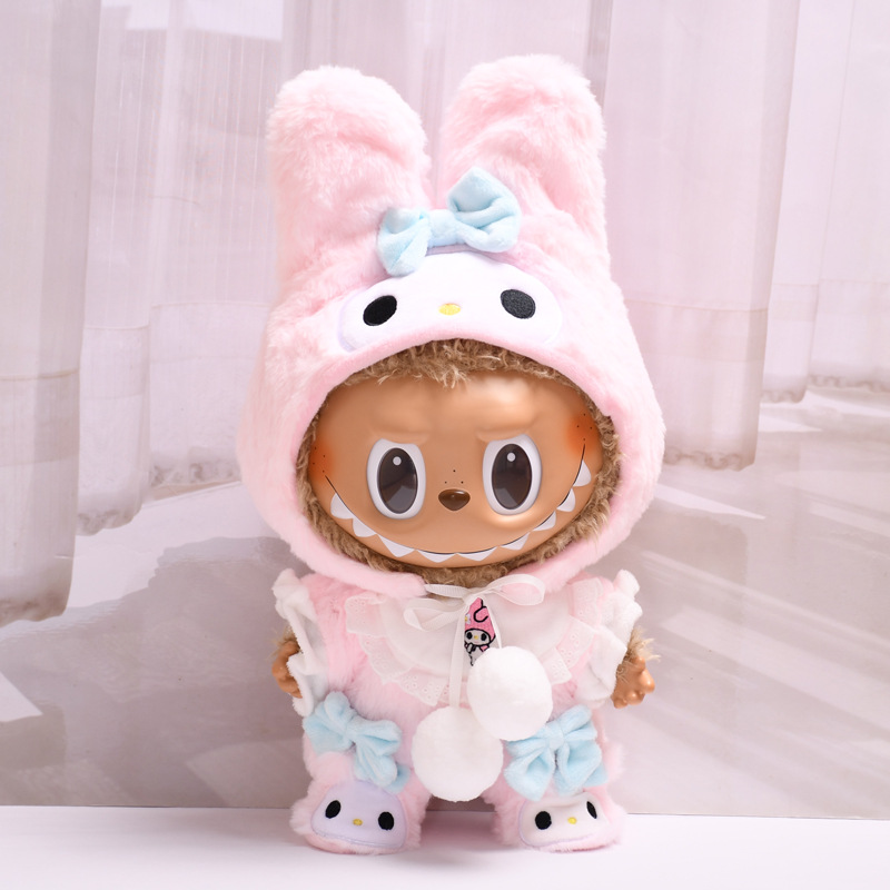 Only clothes] 38cm pull cloth for clothes melody jumpsuit suit LABUBU change plush doll