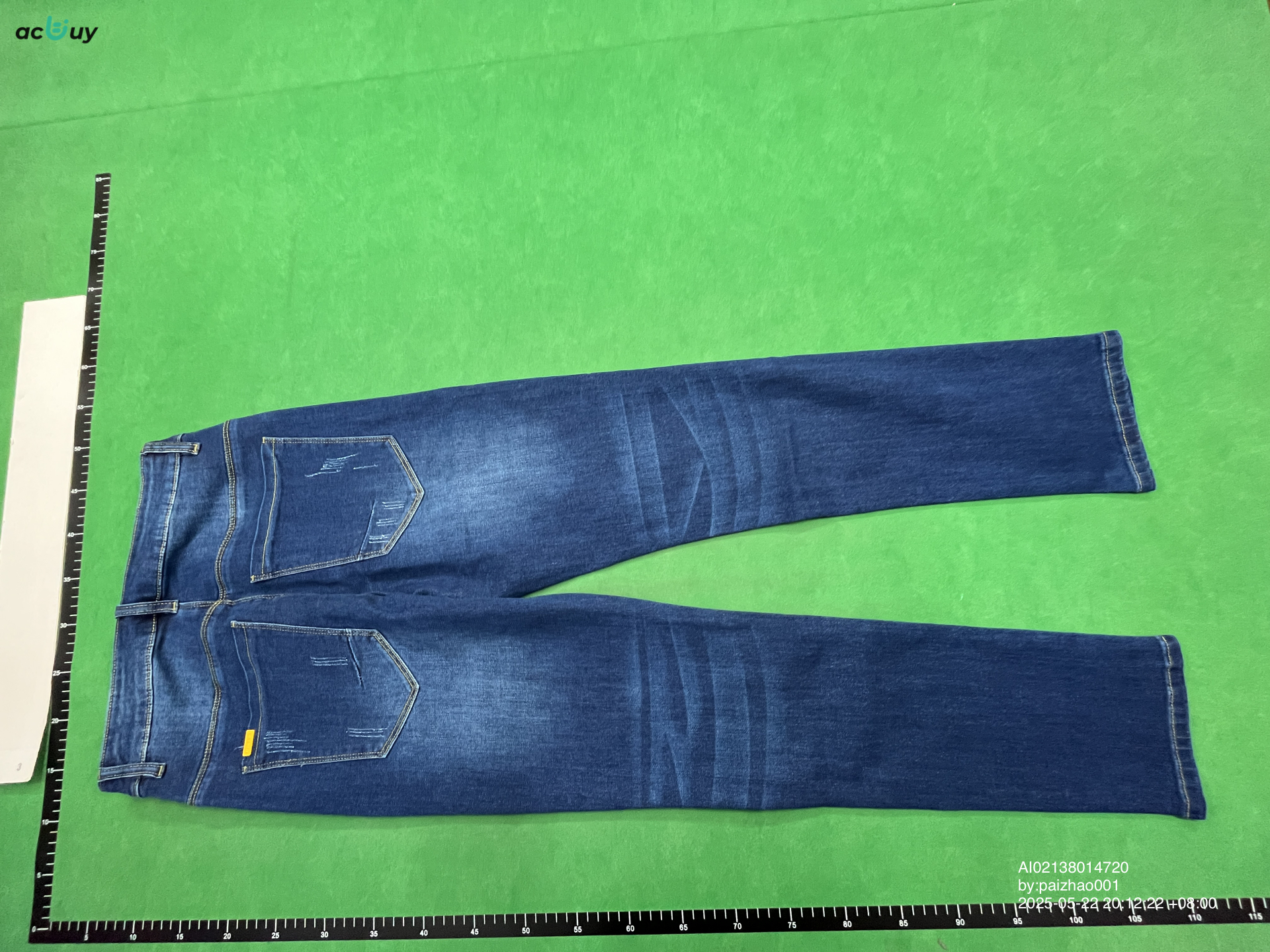 New In-Stock Cross-Border Supply Men's Mid-Waist Blue Simple Fashion Slim Fit Stretch Casual Denim Pants for Men QC