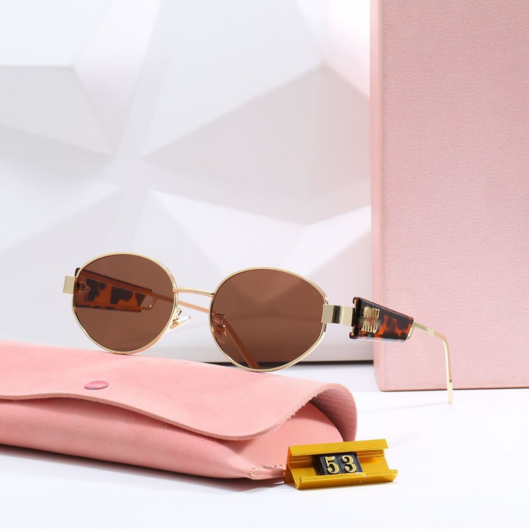 Mm's New Sunglasses, Small Round Frame Temples, Stereo Logo, High-End European and American Cross-Border Style Sunglasses, Trade Wholesale