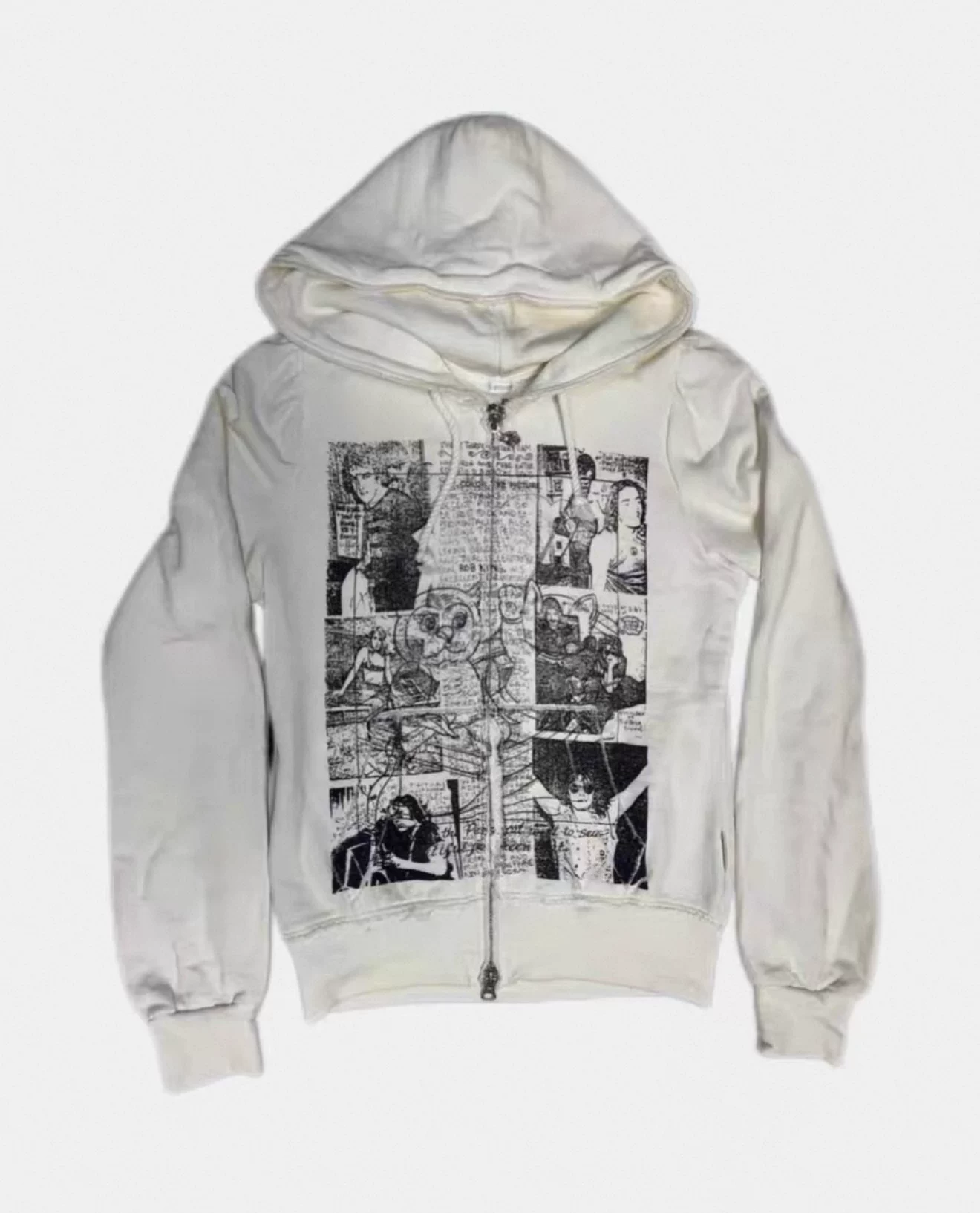 [No Holidays during the New Year] Hysteric Glamour Hysterical Comic Portrait Zip-Up Hoodie