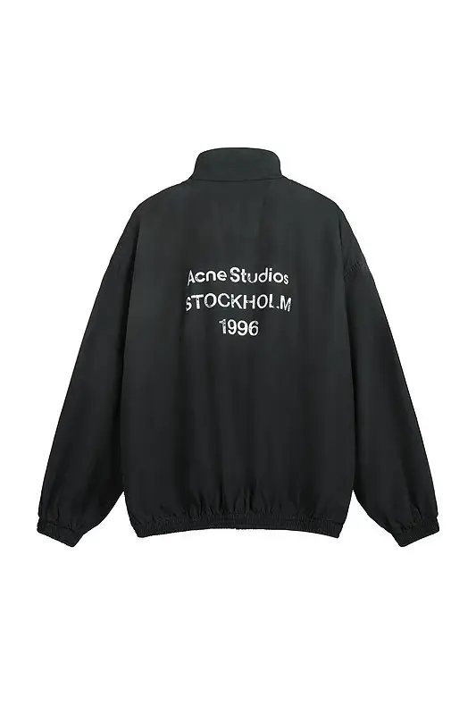 AC Logo zipper jacket distressed logo letter print jacket windbreaker jacket