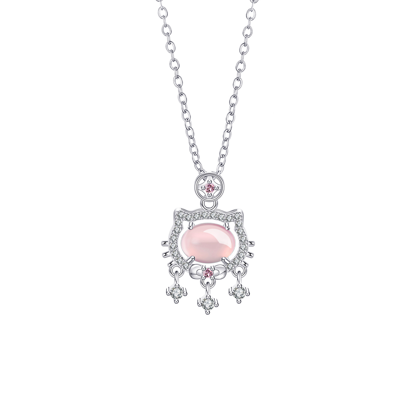 Original Design New Year Series Cat Safety Lock Necklace for Women, New Year Jewelry, Cute Kitten Clavicle Chain, Gift for Girlfriend