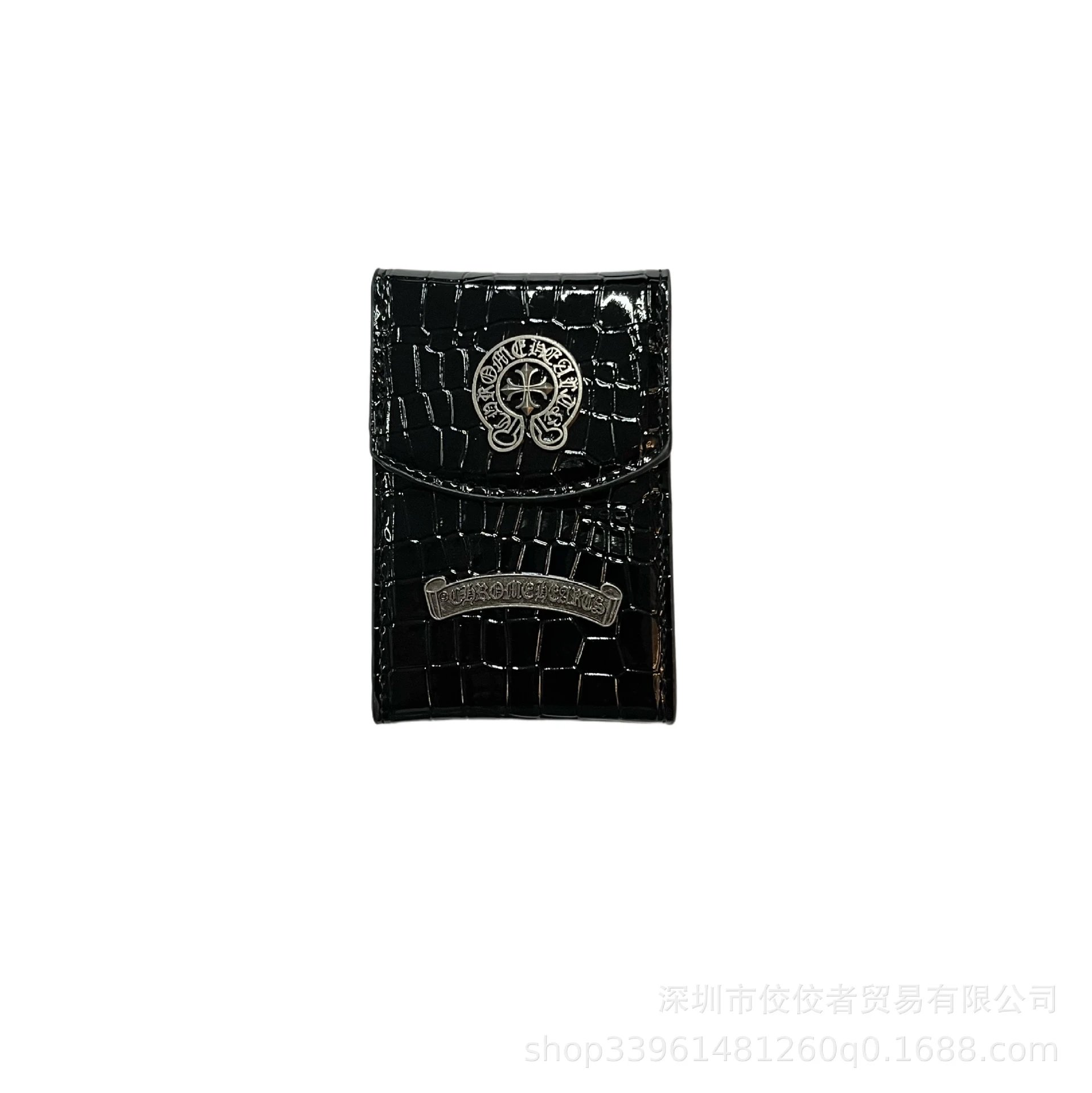 Chrome Hearts Black Crocodile Cardholder