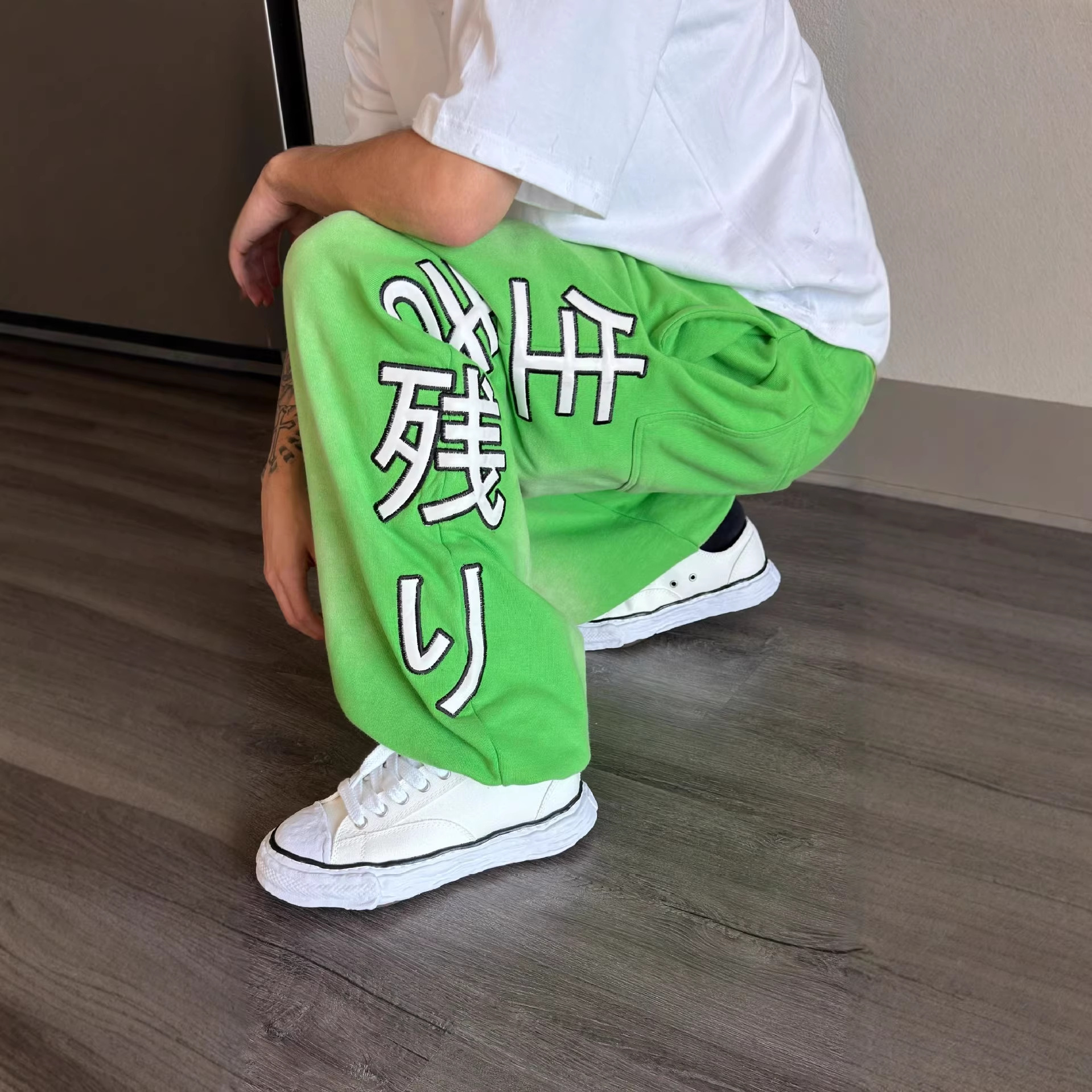 2026 Street Fashion High Street Printed Jogger Casual Pants with Elastic Waist Gothic Style Unisex Export Clothing QC 写真 1688 Qualit.ly