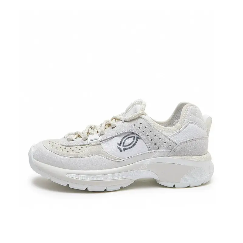 Spot Celebrity small perfume style spring and summer sneakers female breathable mesh lightweight thick bottomed pops shoes Black Knight small white shoes