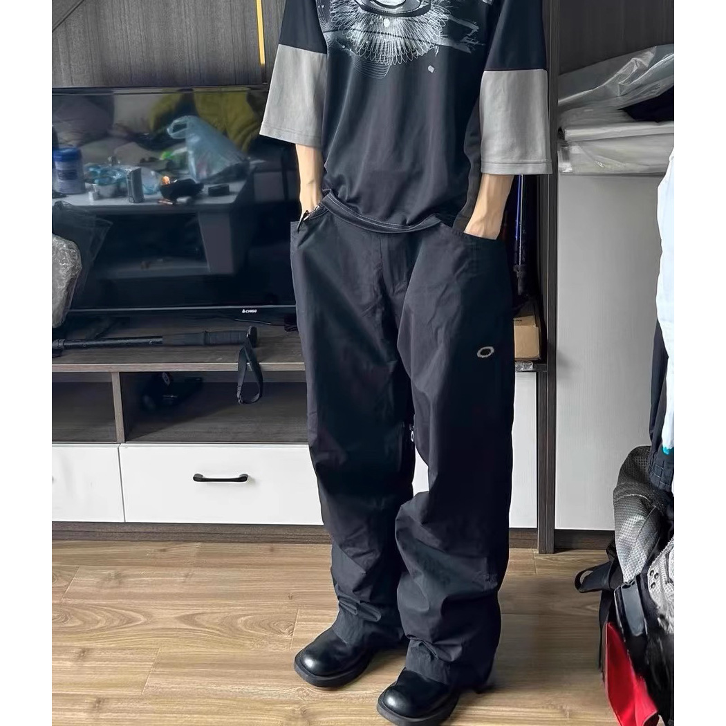 Niche Oak Outdoor Functional Quick-Drying Lightweight Embroidered Tactical Pants Casual Sports Long Pants Loose Straight-Leg Trendy