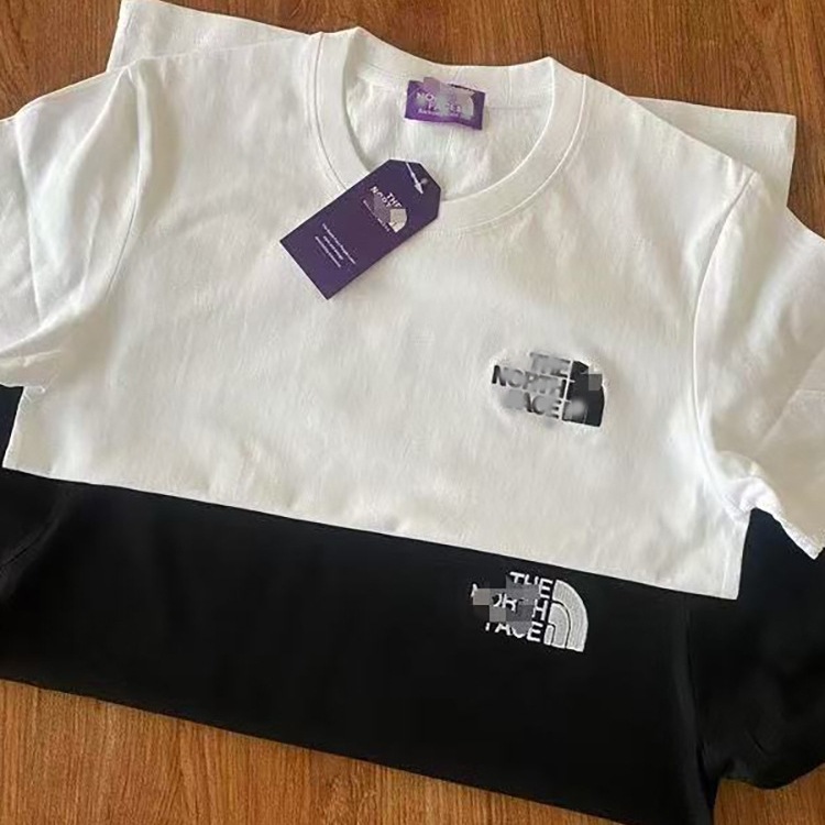Summer Men's Couple Embroidered T-Shirt North Face Loose Casual Straight Round Neck Short-Sleeved T-Shirt Top