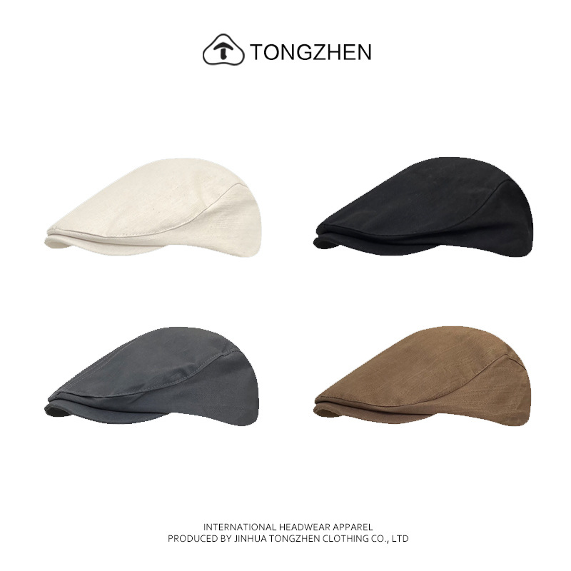 Japanese style artistic retro newsboy hat women's spring and summer casual all-match beret vintage forward hat men's painter hat fashion