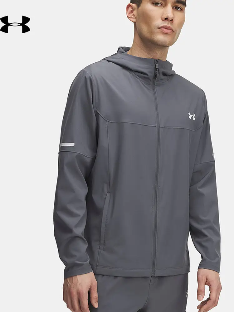UA Andema jacket autumn and winter new casual breathable versatile men's hooded woven sports jacket 6004967
