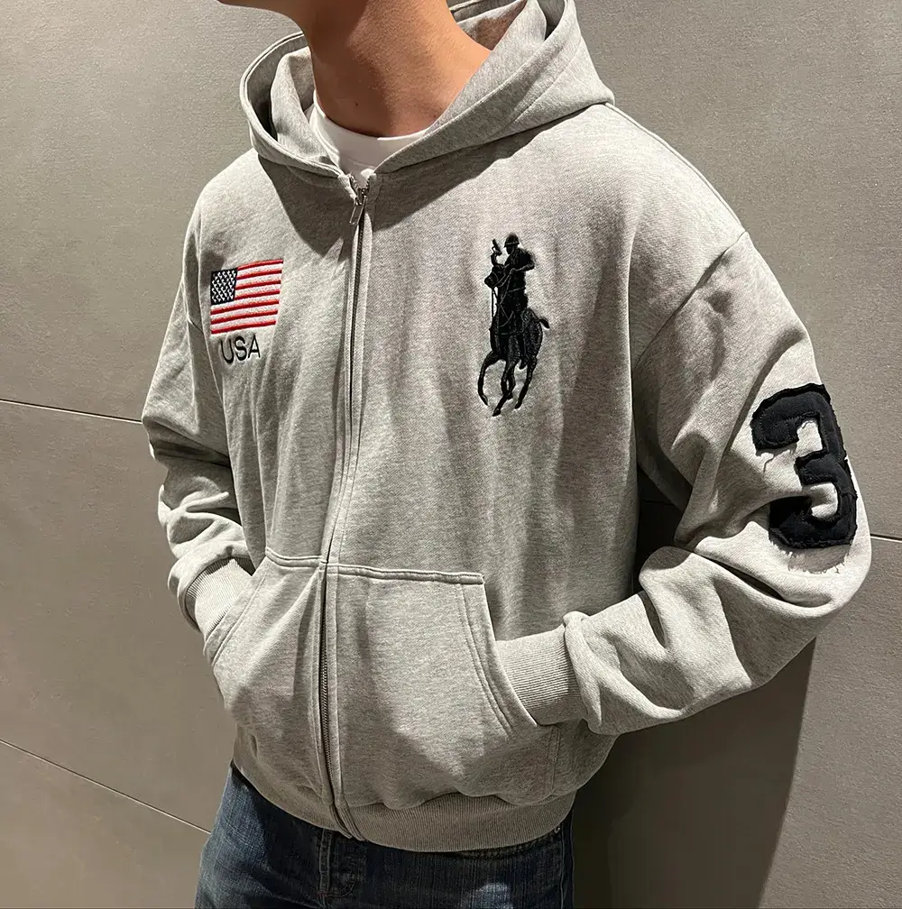 Polo Ralph Lauren Zip Hoodie Grey