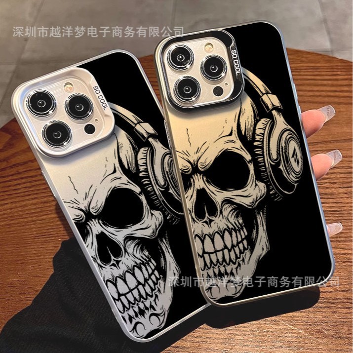 Skull Iphone17Pro Mobile Phone Case 16E/15/14/13 Laser 12 Apple 11Xsmax
