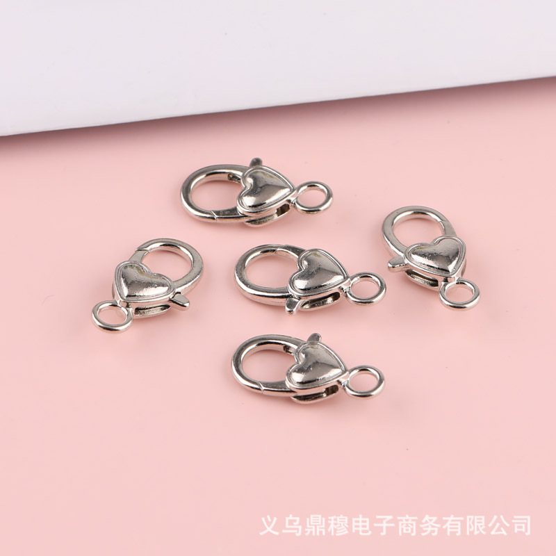 Hardware Decorative Lobster Heart-Shaped Clasp Women's Bag Accessory Hanging Buckle Swivel Keychain Plate Buckle Lock Round Hook Buckle Accessory