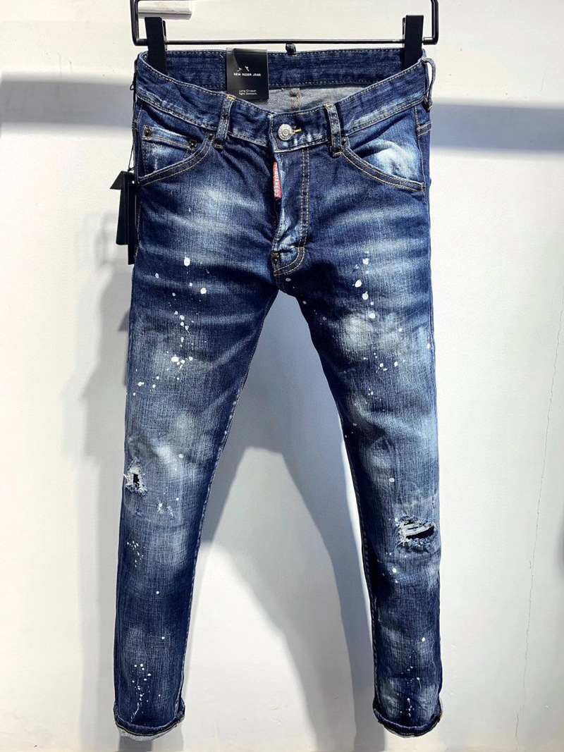 9810 basic secondary fashion brand jeans European and American cross-border Men's straight Denim trousers European station Denim