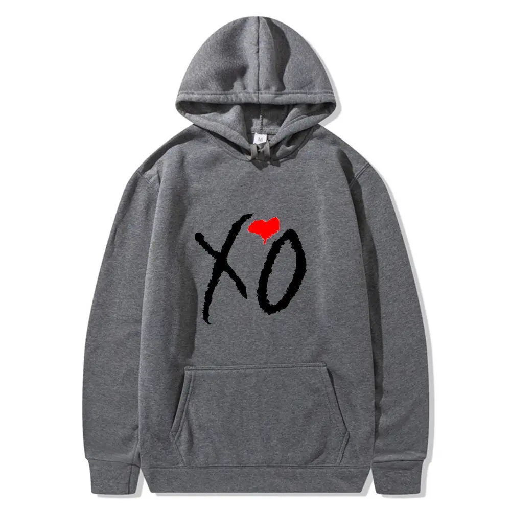 Men's Trendy Brand XO Letters European and American High Street Loose Sports Pullover Sweatshirt Hooded Trendy Spring and Autumn Casual Clothing