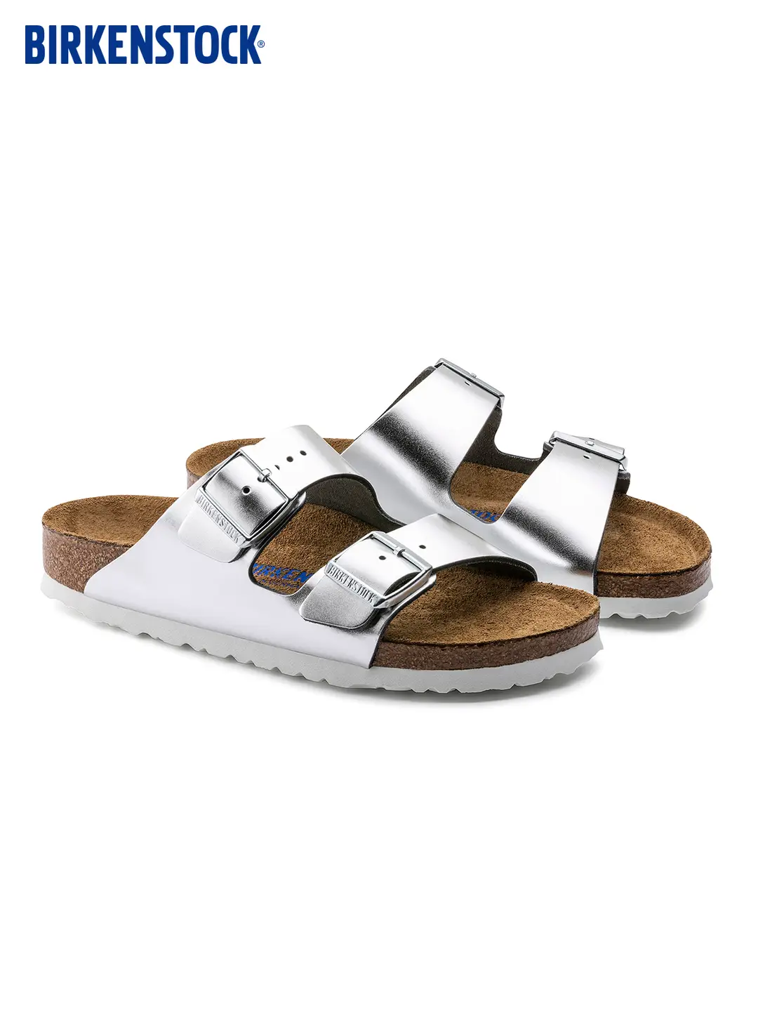 Birkenstock Boken German Import Women's Cow Leather Soft Bottom Fashion Elegant Arizona Double Buckle Slippers