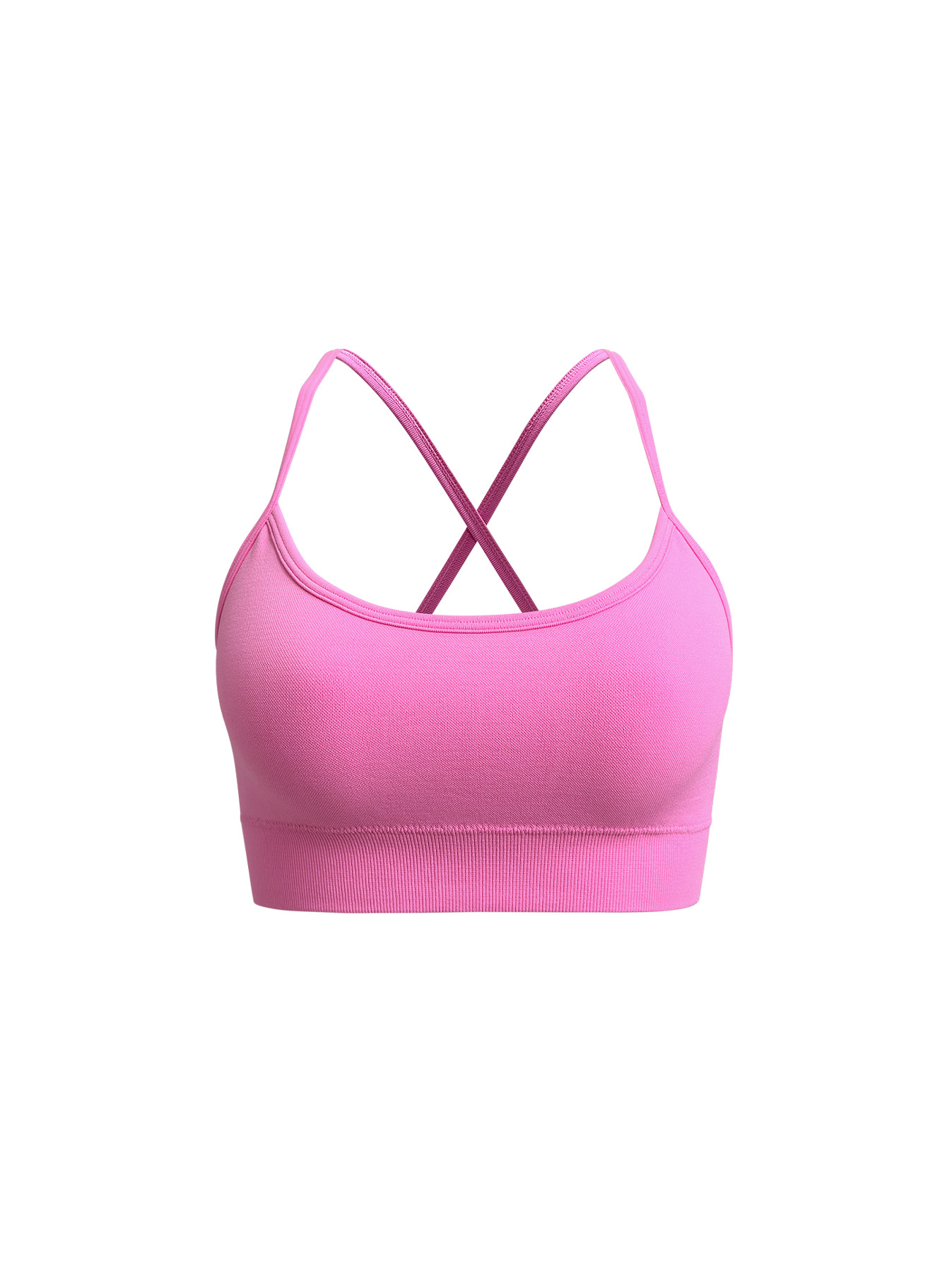 Popular Thin Shoulder Strap Cross Back Yoga Vest for Women with Chest Pad Shockproof Running Yoga Fitness Sports Bra