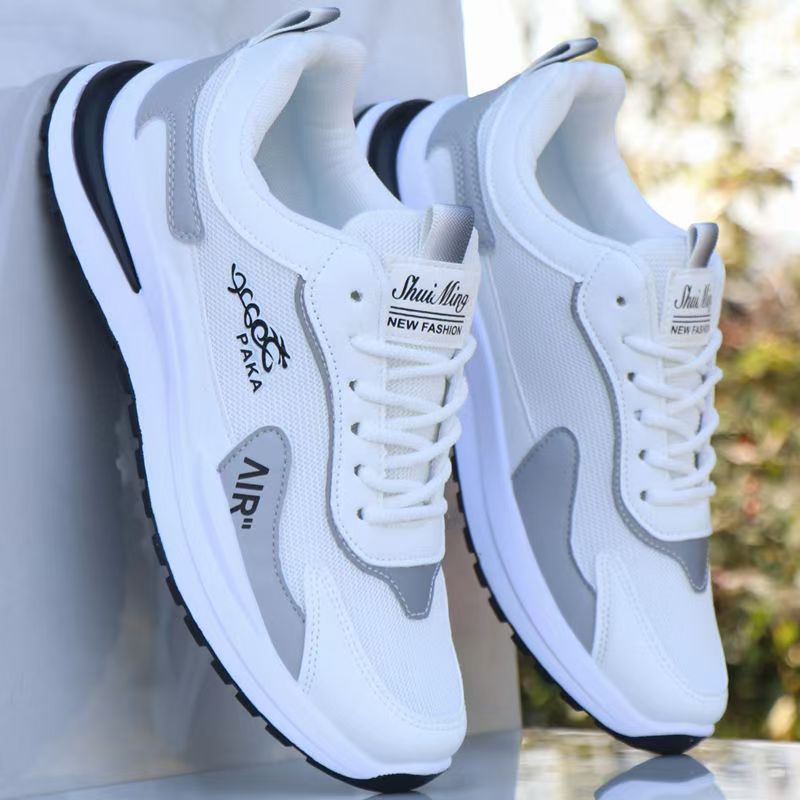 White sneaker Men's Shoes 2025 Spring and Summer New Mesh Shoes Breathable Deodorant Lightweight Running Shoes All-match Student Shoes