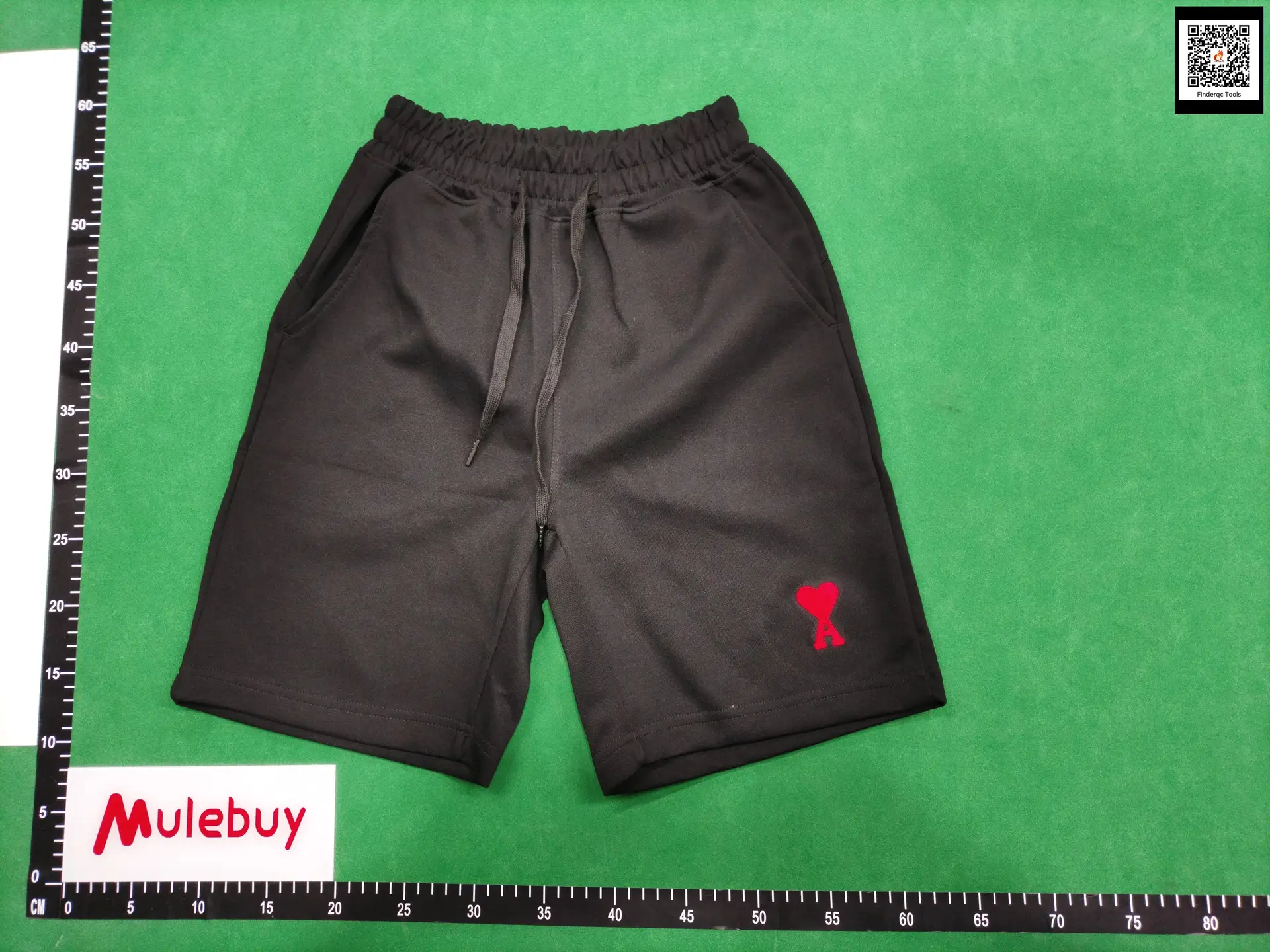 AMI Paris Ami de Coeur Shorts Black