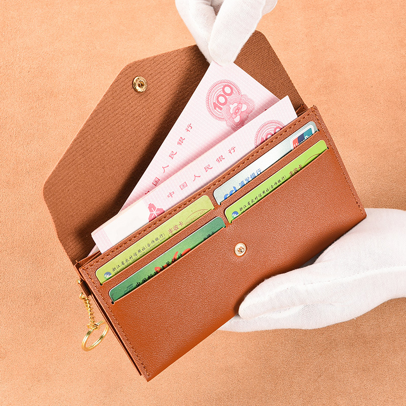 New Women's Wallet Long Thin Clutch Simple Fashionable Large Capacity Soft Leather Wallet Phone Bag Wallet