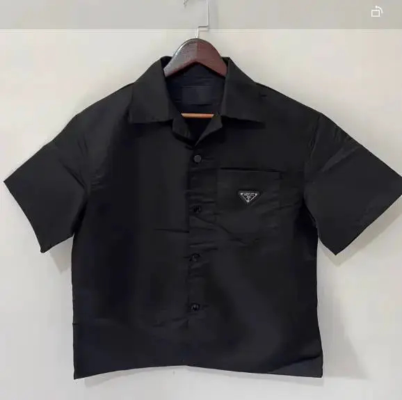 Prada Re-Nylon Short Sleeve Shirt Black